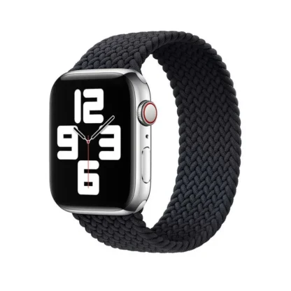 Apple Watch 38mm-40mm Wiwu Braided Solo Loop Small Kordon (SAAT DAHİL DEĞİLDİR) - Siyah