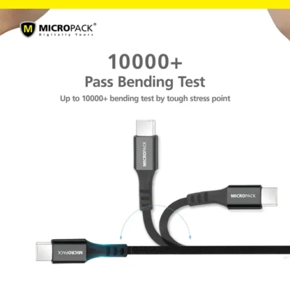 Micropack MC-CC23 USB-C To Type-C Kablo - Siyah - Görsel 2